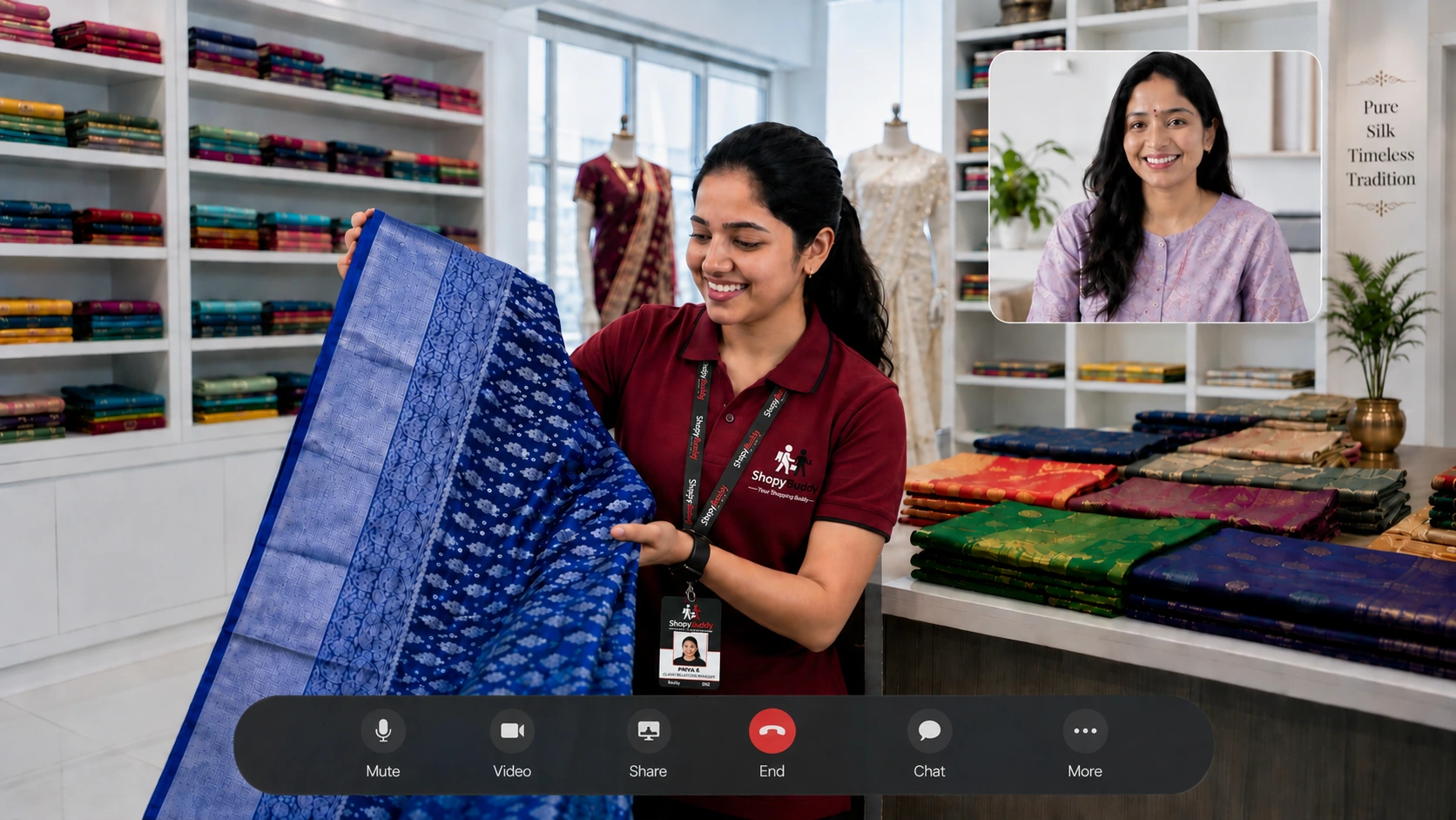 Video call shopping